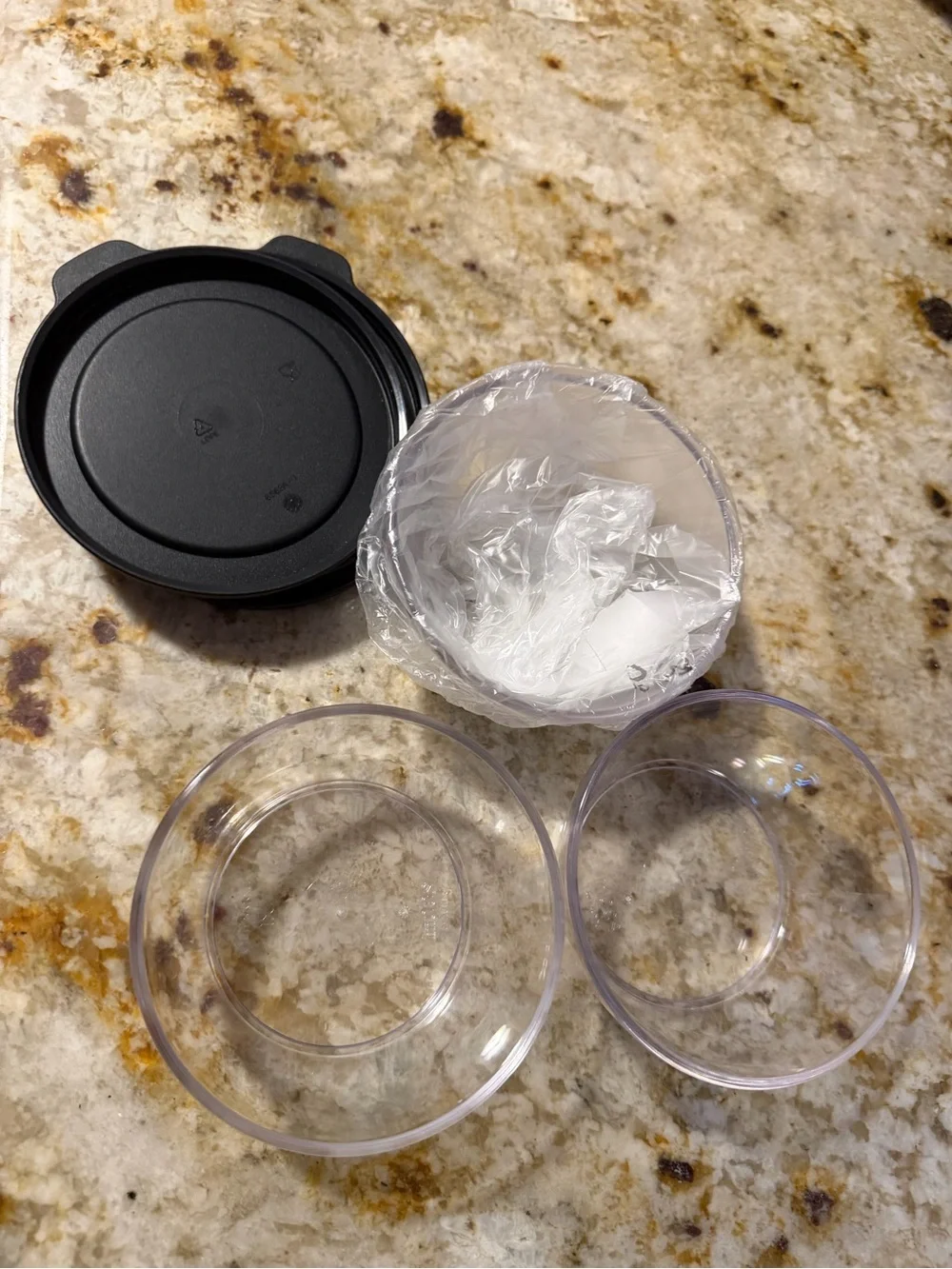 Tupperware clearly elegant Food Storage Bowls with Black seals - Set of 3